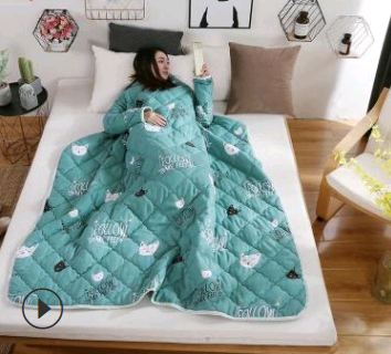Winterdeken met mouwen voor op de bank en in bed, extra warm