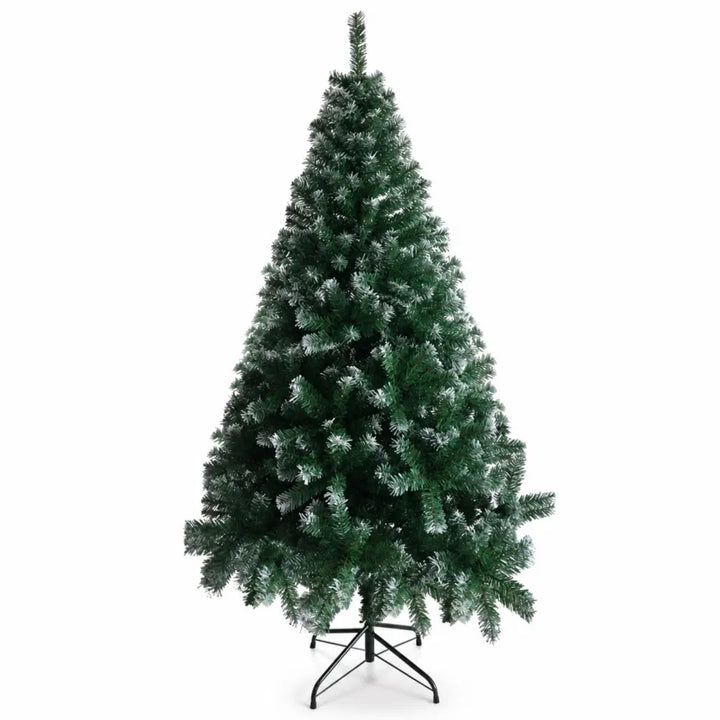 Lichtgroene kerstboom met witte punten