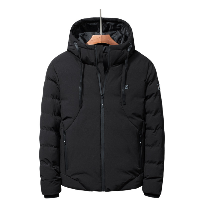 Verwarmde jas met capuchon en USB, drie standen voor de winter