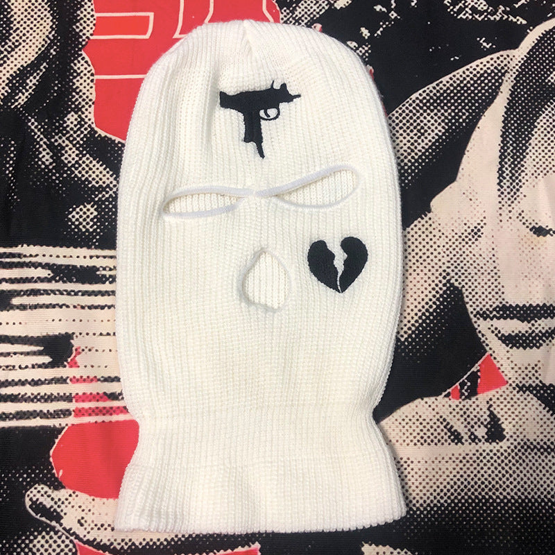 Gebreid skimasker met drie gaten, in veel kleuren