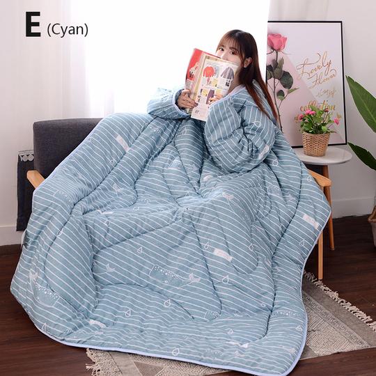Winterdeken met mouwen voor op de bank en in bed, extra warm