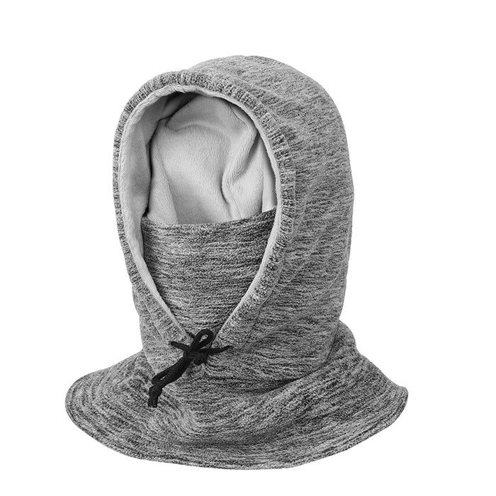 Warmteparadijs Fleece bivakmuts met capuchon en nekwarmer in één