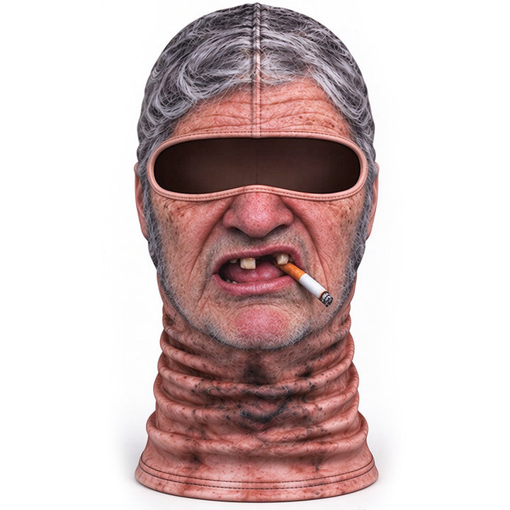 Grappige 3D-bivakmuts met fleece, warm en winddicht