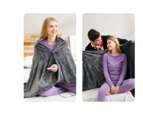 Verwarmde deken met USB – zachte omslagdoek met warmte