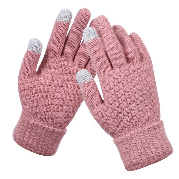 Warmteparadijs Touchscreen handschoenen in structuurbrei