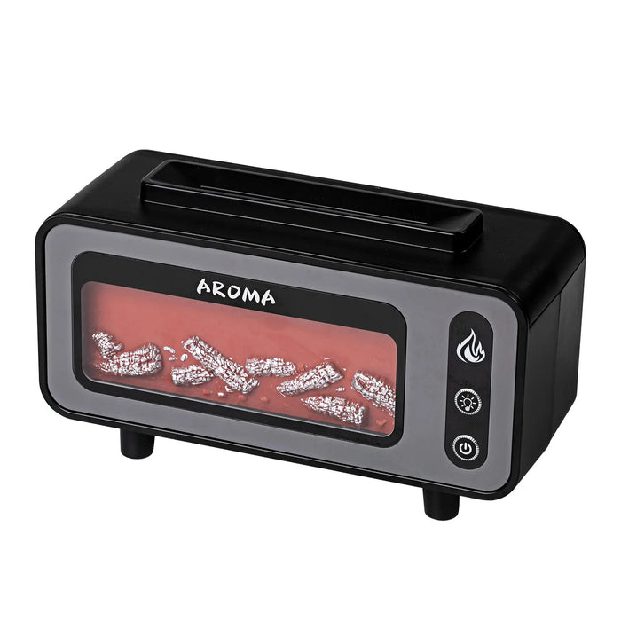 Warmteparadijs Vlam diffuser als mini-openhaard met 3D-vlam en 7 kleuren