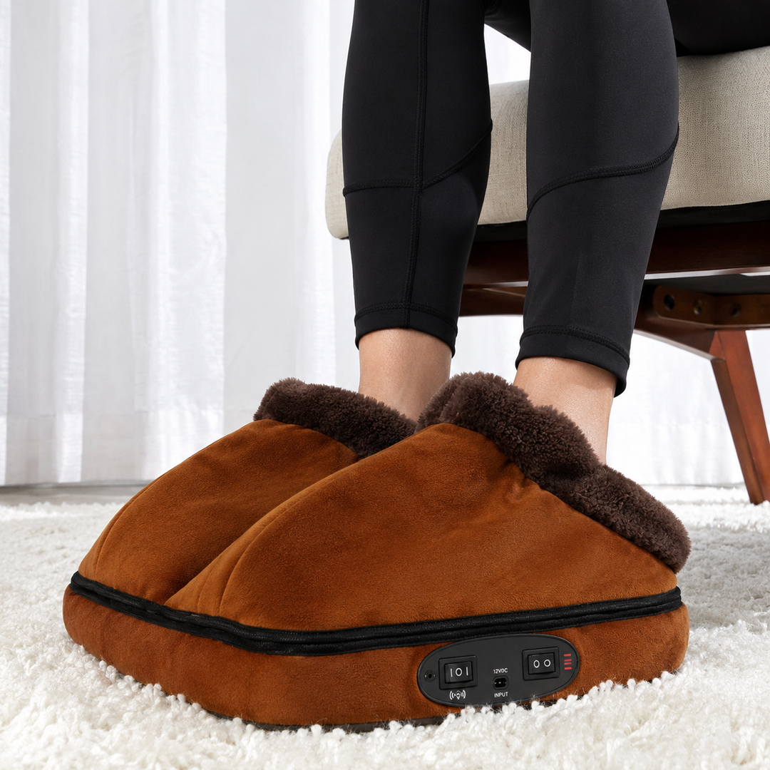 Warmteparadijs™ Voetenwarmer met vibratie en fleece gevoerde vakken