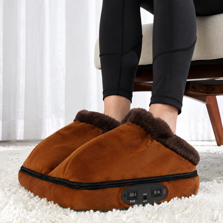 Warmteparadijs™ Voetenwarmer met vibratie en fleece gevoerde vakken