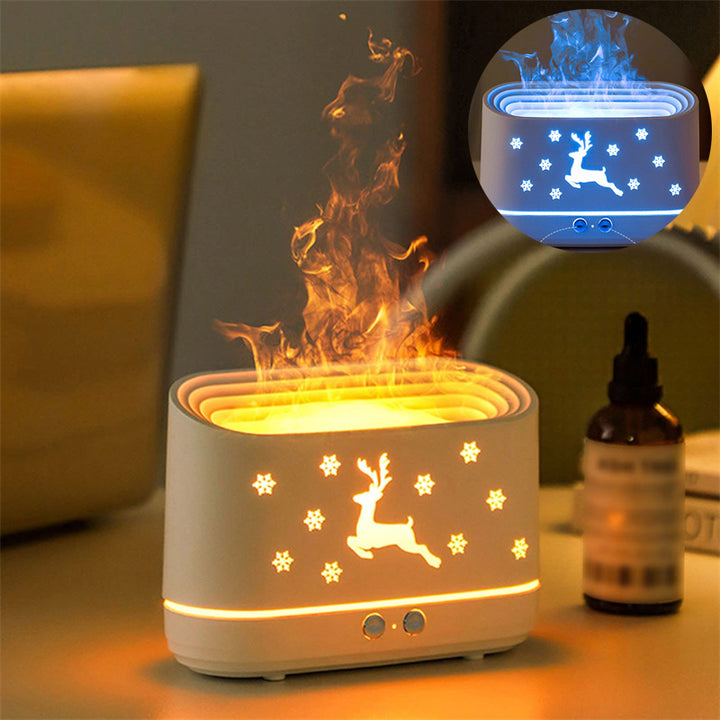 Vlam diffuser met rendierdesign en realistisch vlameffect