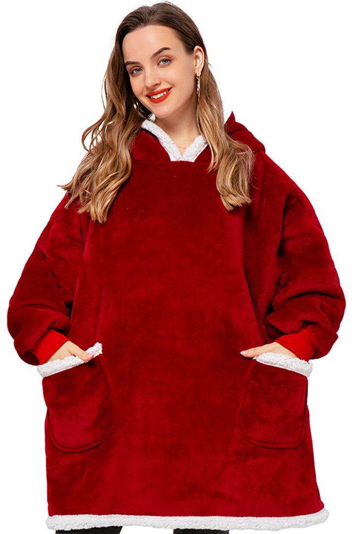 Hoodie deken oversized met zak, zacht en extra warm