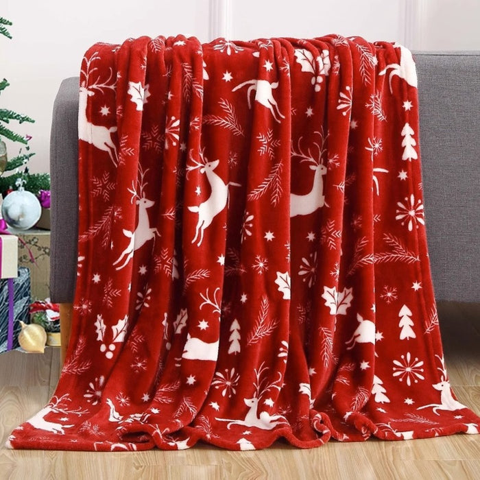 Warmteparadijs Dubbelzijdige kerst plaid van zachte flanel