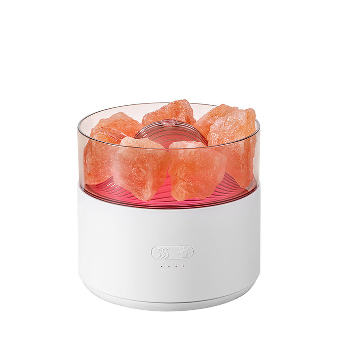 Aroma diffuser met zoutkristal, koele nevel en nachtlampje