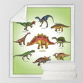 Kinderdeken met dinosaurusprint
