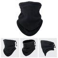Winddichte fleece nekwarmer met halve gezichtsbescherming