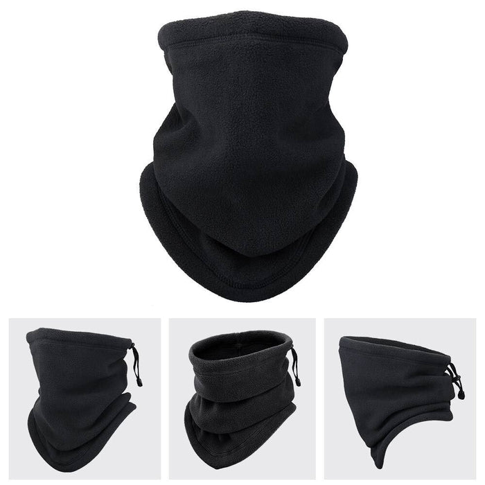 Warmteparadijs Fleece nekwarmer met trekkoord – bedekt hals en half gezicht