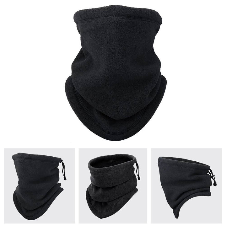 Winddichte fleece nekwarmer met halve gezichtsbescherming