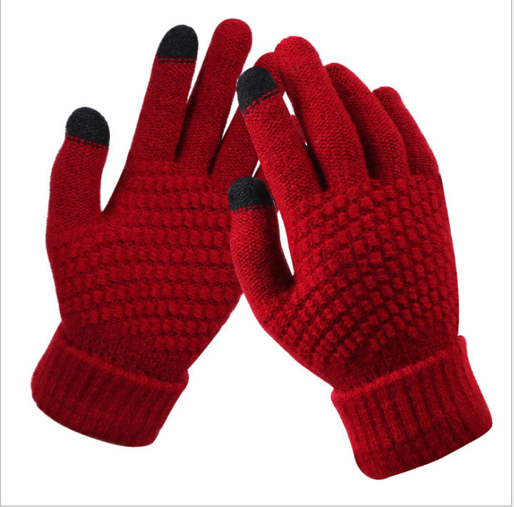 Gebreide touchscreen handschoenen