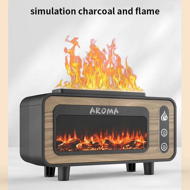 Haard diffuser 200 ml met 3D vlam en luchtvochtigheidsregeling