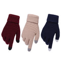 Gebreide touchscreen handschoenen