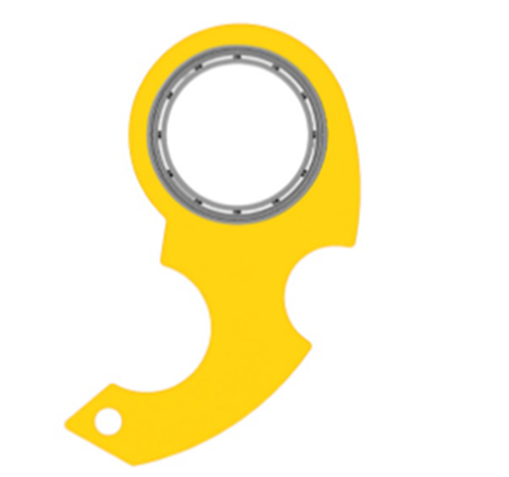 Rode fidget spinner sleutelhanger aan sleutelbos