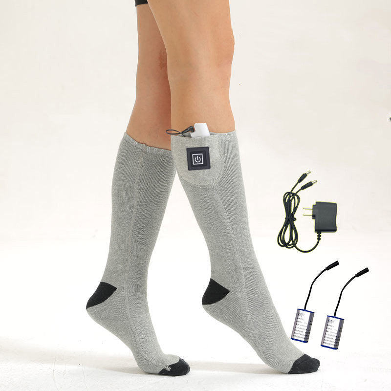 Verwarmde sokken oplaadbaar van katoen, unisex, one size