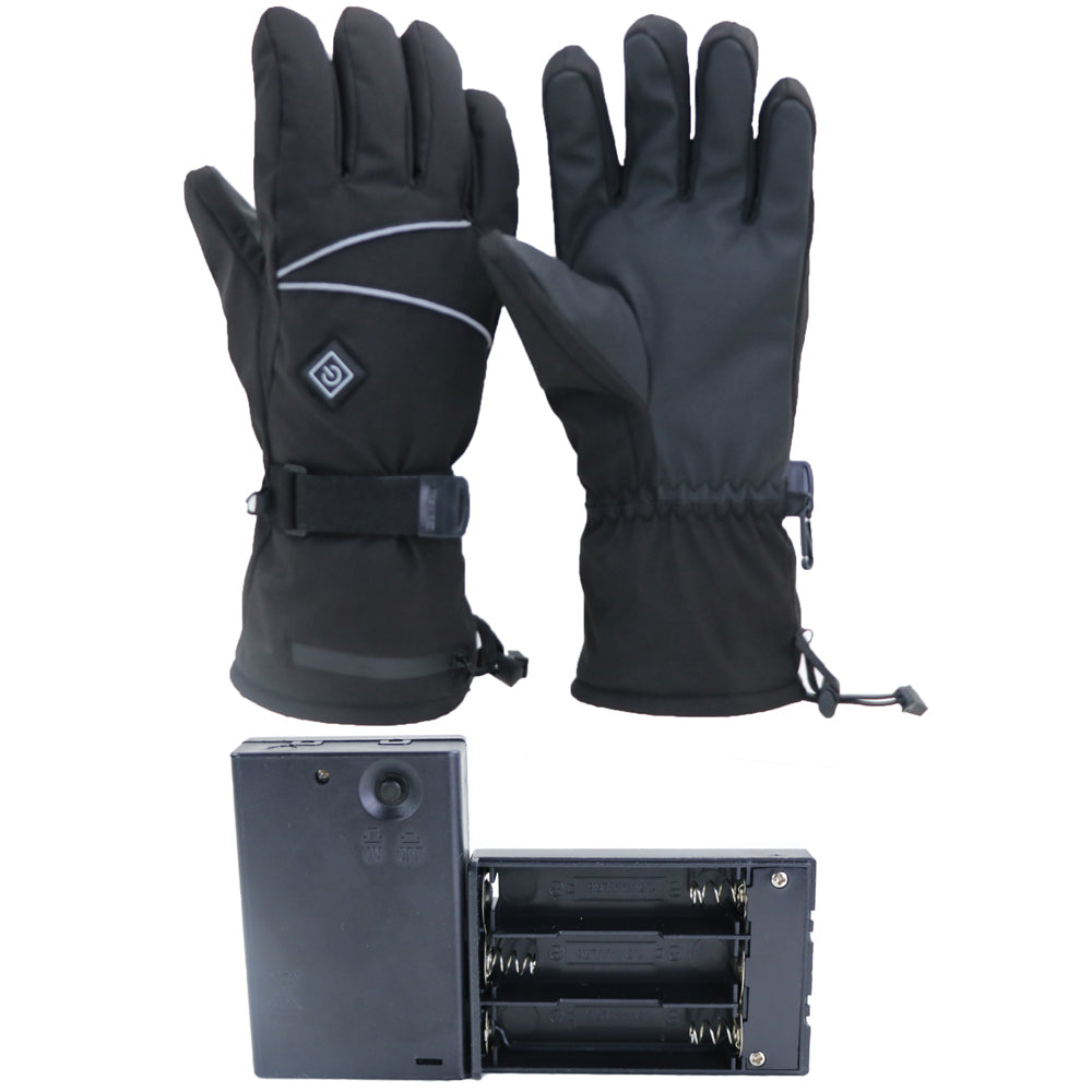 Verwarmde handschoenen met drie temperatuurstanden en accuzakje