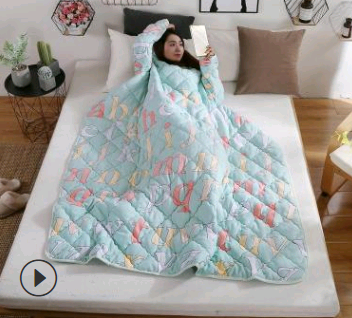 Winterdeken met mouwen voor op de bank en in bed, extra warm