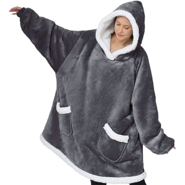 Hoodie deken oversized met zak, zacht en extra warm