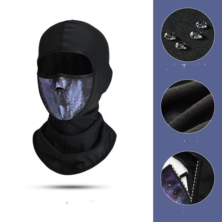 Winddichte skimasker en nekwarmer in één