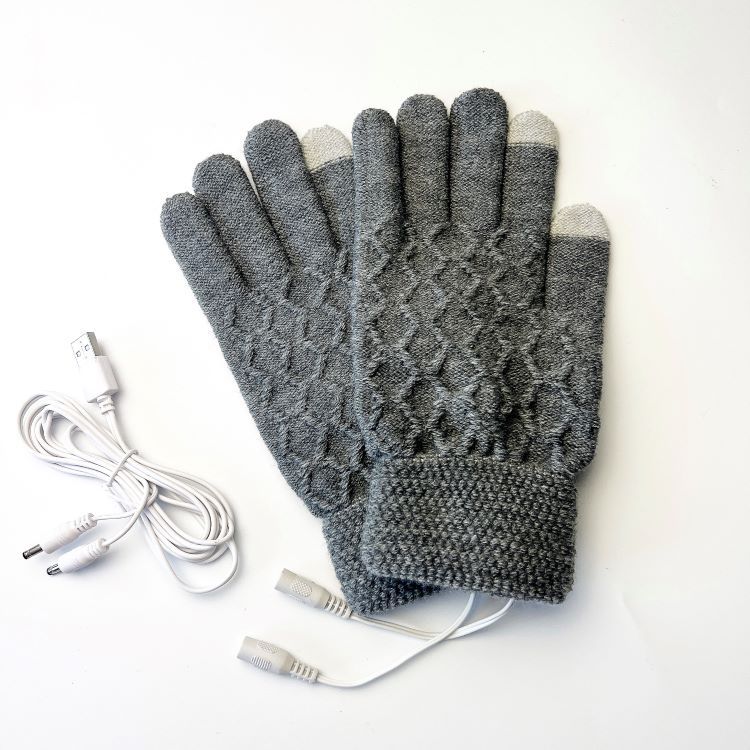 Gebreide verwarmde handschoenen op USB 5V, ademend