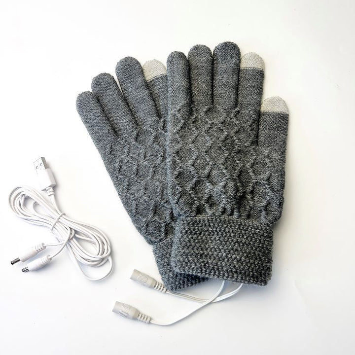 Gebreide verwarmde handschoenen op USB 5V, ademend