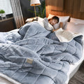 Dikke fleece deken met sherpa voering