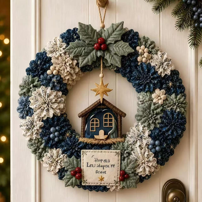 Warmteparadijs Stoffen kerstkrans om zelf te maken, 20 of 30 cm