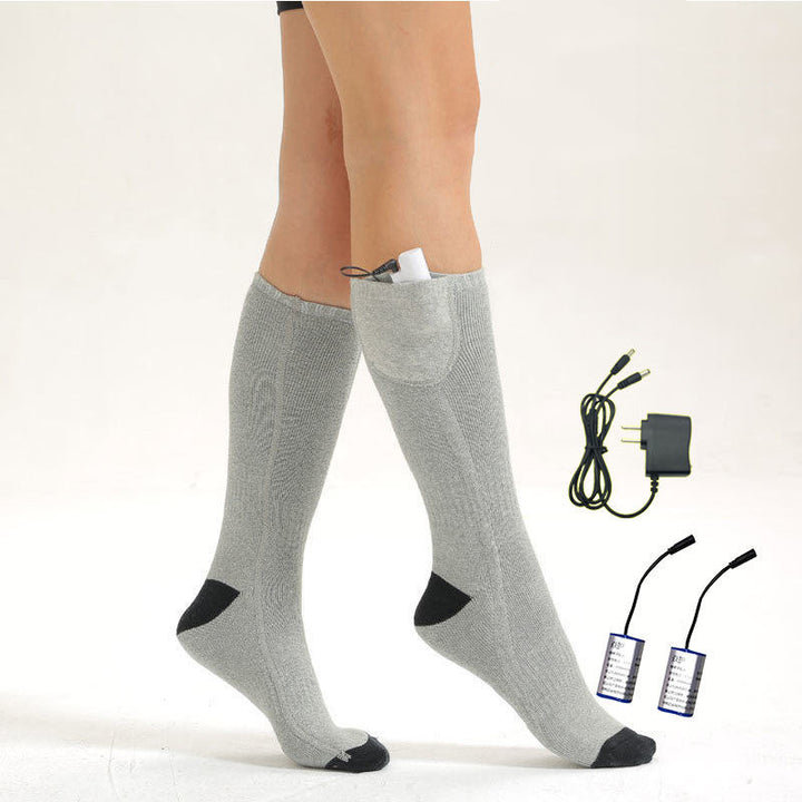 Verwarmde sokken oplaadbaar van katoen, unisex, one size