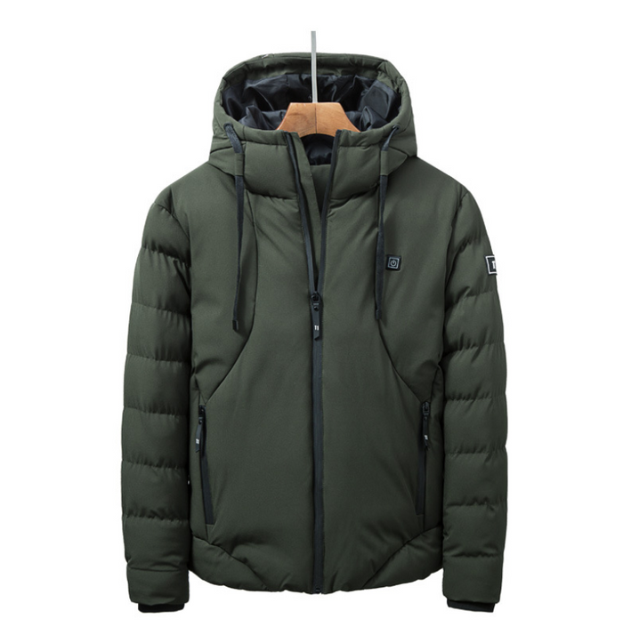 Warmteparadijs Verwarmde winterjas met capuchon, gevoerd en tot maat 7XL