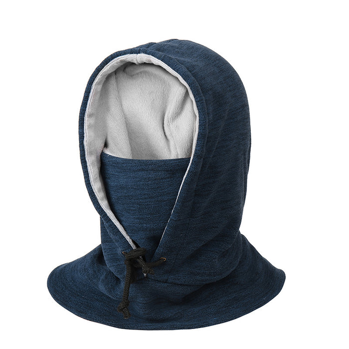 Warmteparadijs Fleece bivakmuts met capuchon en nekwarmer in één