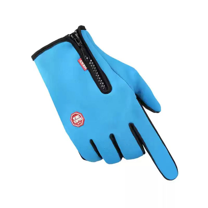 Zwarte sporthandschoenen met rits bij de pols