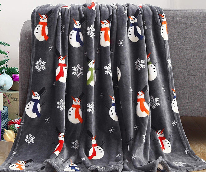 Flanellen kerstplaid met rendierenprint
