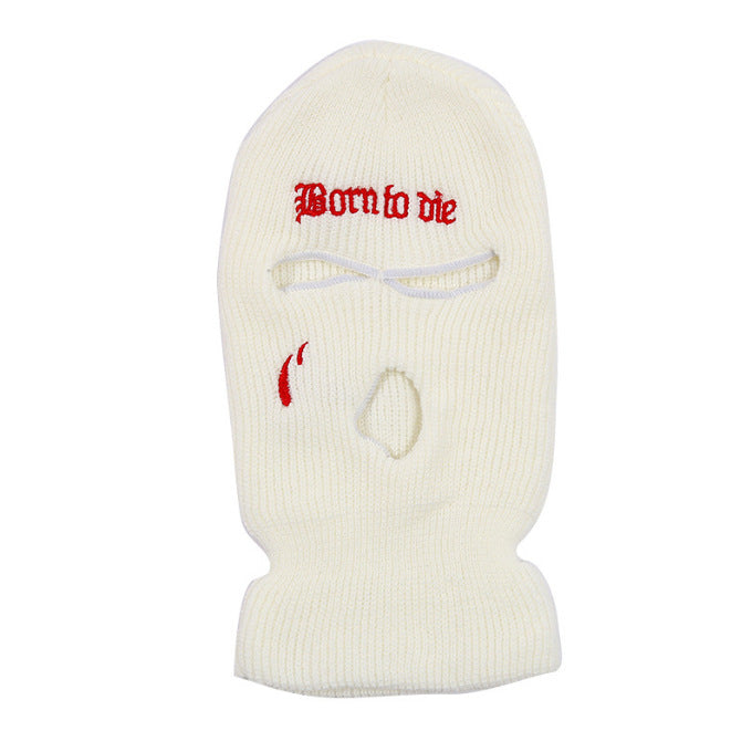 Katoenen skimasker met drie gaten, volledig gezicht