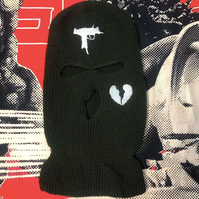 Gebreid skimasker met drie gaten, in veel kleuren