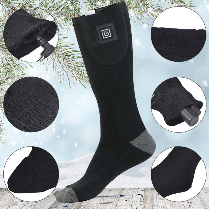 Warmteparadijs™ Oplaadbare verwarmde sokken met instelbare temperatuur