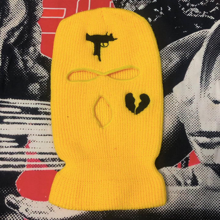 Gebreid skimasker met drie gaten, in veel kleuren