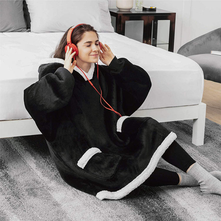 Hoodie deken oversized met zak, zacht en extra warm