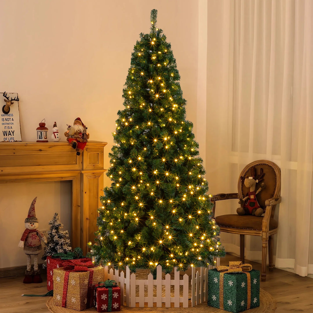 Kunstkerstboom met warmwitte ledverlichting