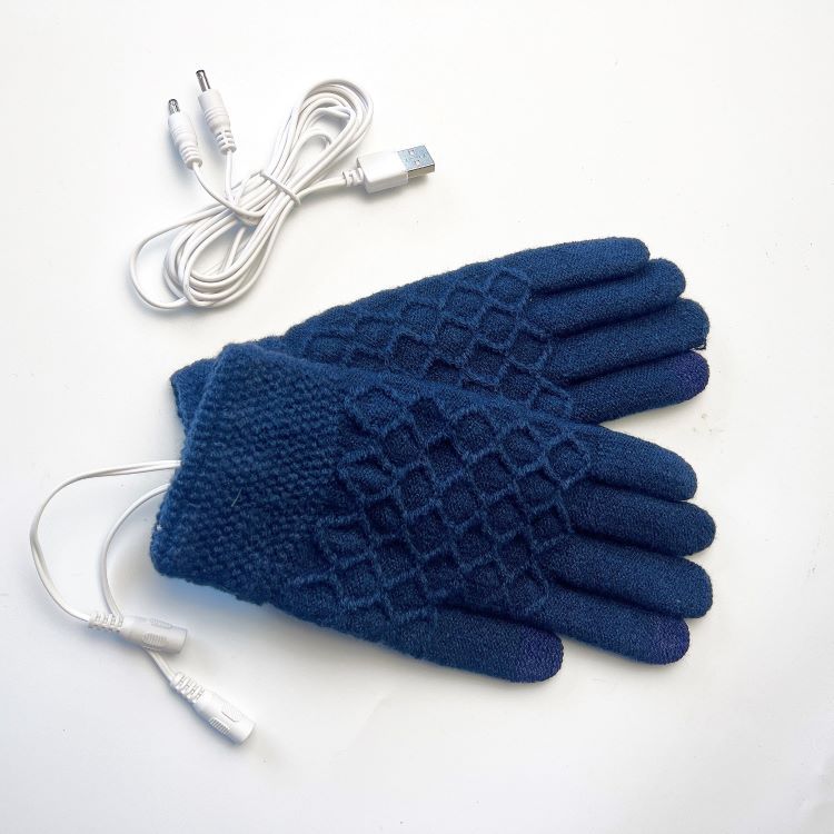 Gebreide verwarmde handschoenen op USB 5V, ademend