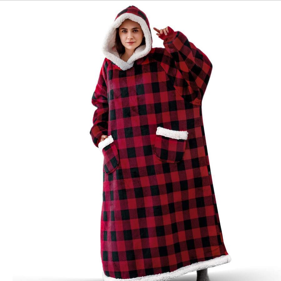 Hoodie deken oversized met zak, zacht en extra warm