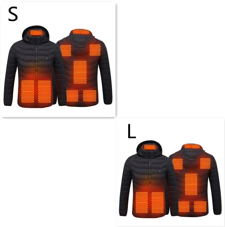 Verwarmde jas op USB met 8 zones, set van twee stuks