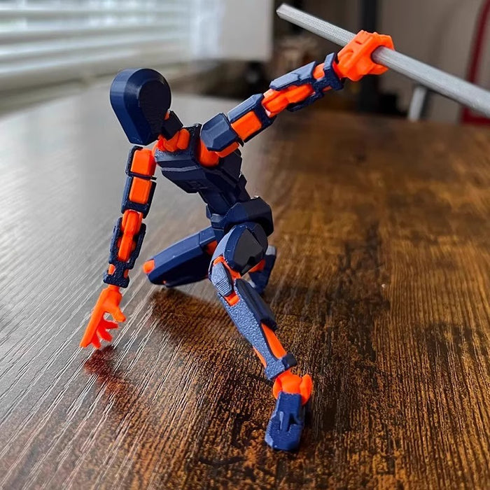 Warmteparadijs 3D-geprinte robotfiguur met beweegbare gewrichten