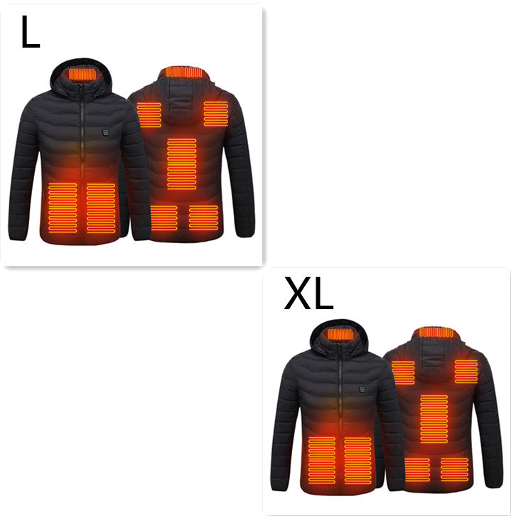 Verwarmde jas op USB met 8 zones, set van twee stuks