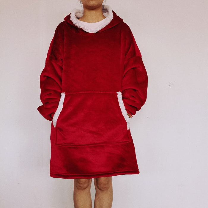 Warmteparadijs Oversized deken-hoodie met sherpa voering